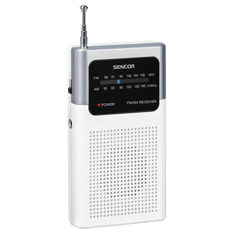 Mini radio portabil alb sencor