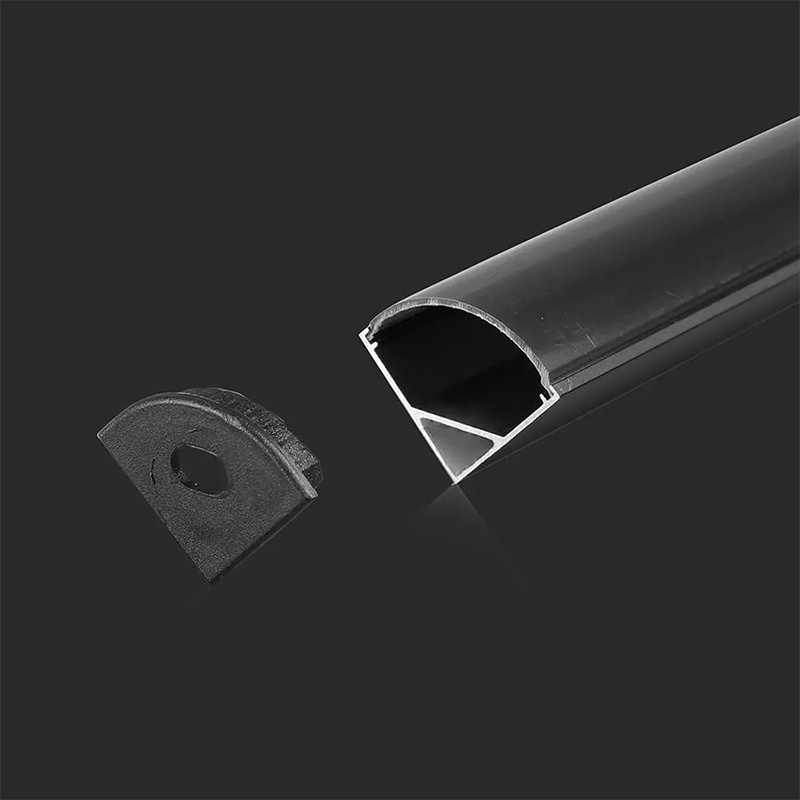 Profil aluminiu pentru banda led 2m 15.8mm x 15.8.mm - negru