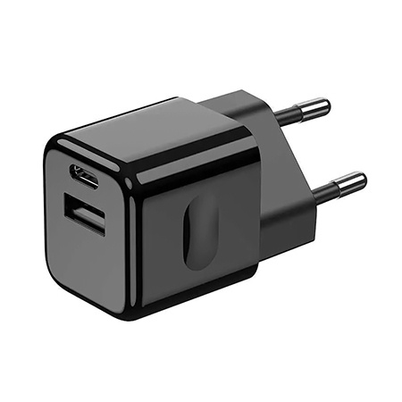 Incarcator rapid port USB si tip C 20W - negru