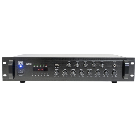 Mixer amplificat PA linie BST 100W 350W 5 zone cu USB, BT, SD, FM