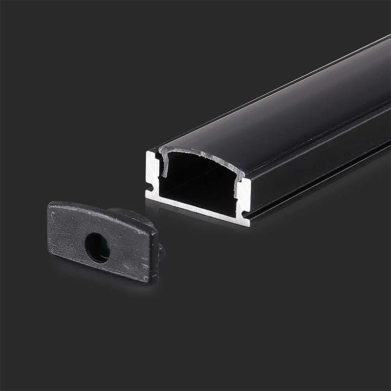 Profil aluminiu pentru banda led 2m 17.4mm x 7mm negru