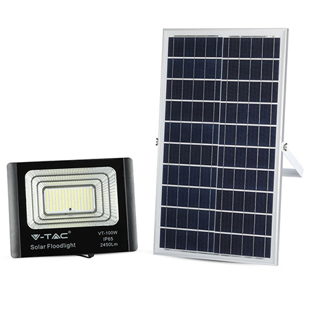Proiector LED V-tac cu incarcare solara, 35W, 15000 mAh, 2450 lm, lumina neutra, 4000K 