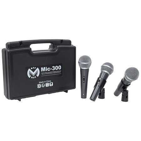Set 3 microfoane mana cu nuca microfon, cutie Mac Mah
