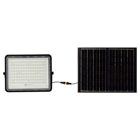 Proiector LED cu incarcare solara V-tac, 20W, 1800lm, lumina rece, 6400K, telecomanda, negru