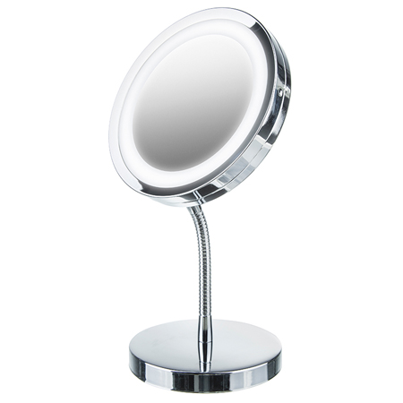 Oglinda make-up cu LED Adler, diametru 15 cm