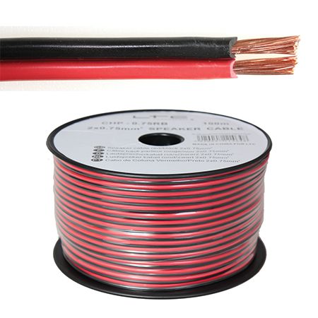Cablu difuzor rosu/negru 2x2,5mm2 100m
