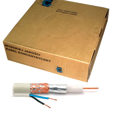 Cablu coaxial rg59 + 2x0.5 100m