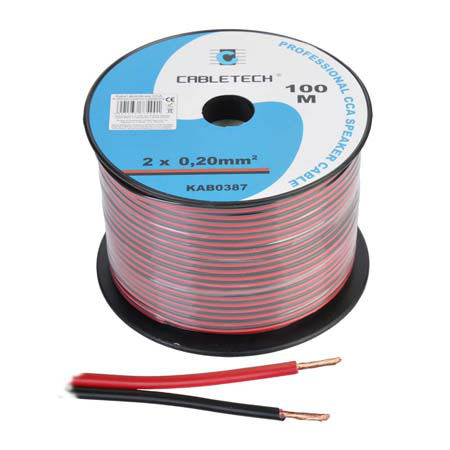 Cablu difuzor cca 2x0.20mm rosu/negru 100m