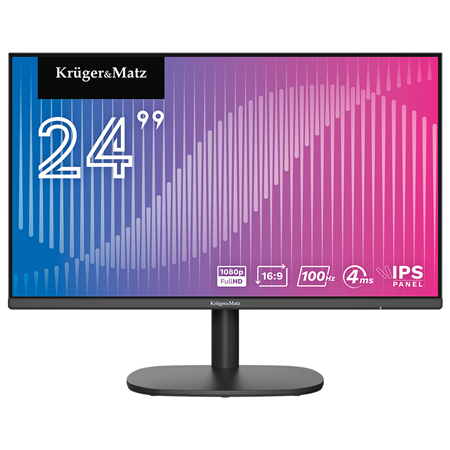 Monitor IPS E-LED Full HD Kruger&Matz, 24 inch, 100Hz, 4ms 