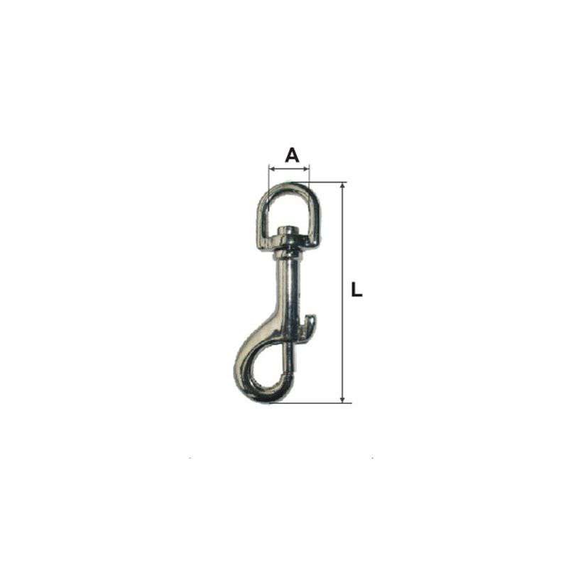 Carabina breloc cu arc si inel rotativ 11x53m