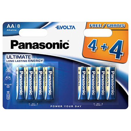 Baterie AA LR06 Panasonic evolt,a blister 8 bucati