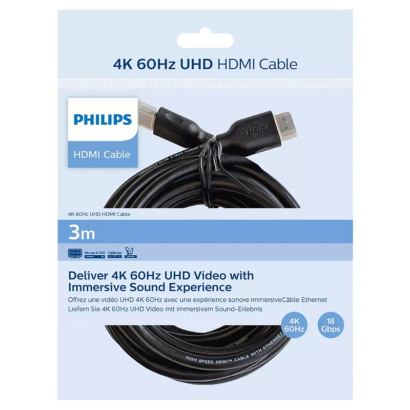Cablu hdmi 2.0 uhd 3m philips