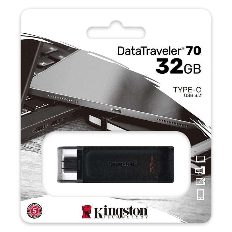Flash drive 32gb dt70 usb 3.2 tip c kingston