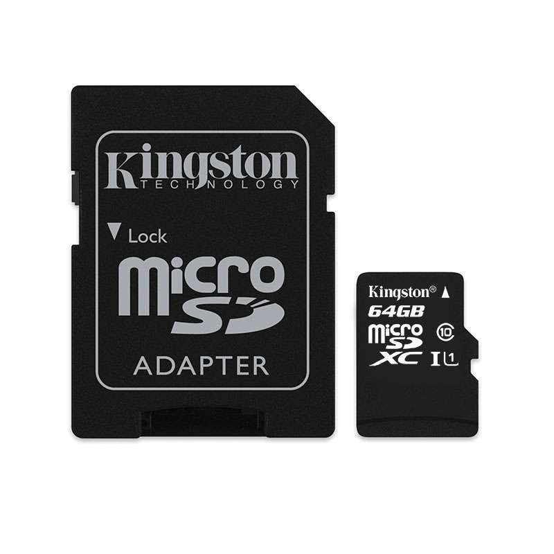 Micro sd card 64gb class 10 adaptor kingston
