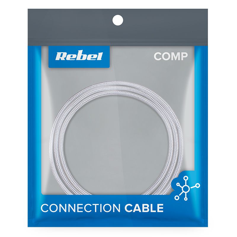 Cablu usb-usb tip c 0.5 rebel alb