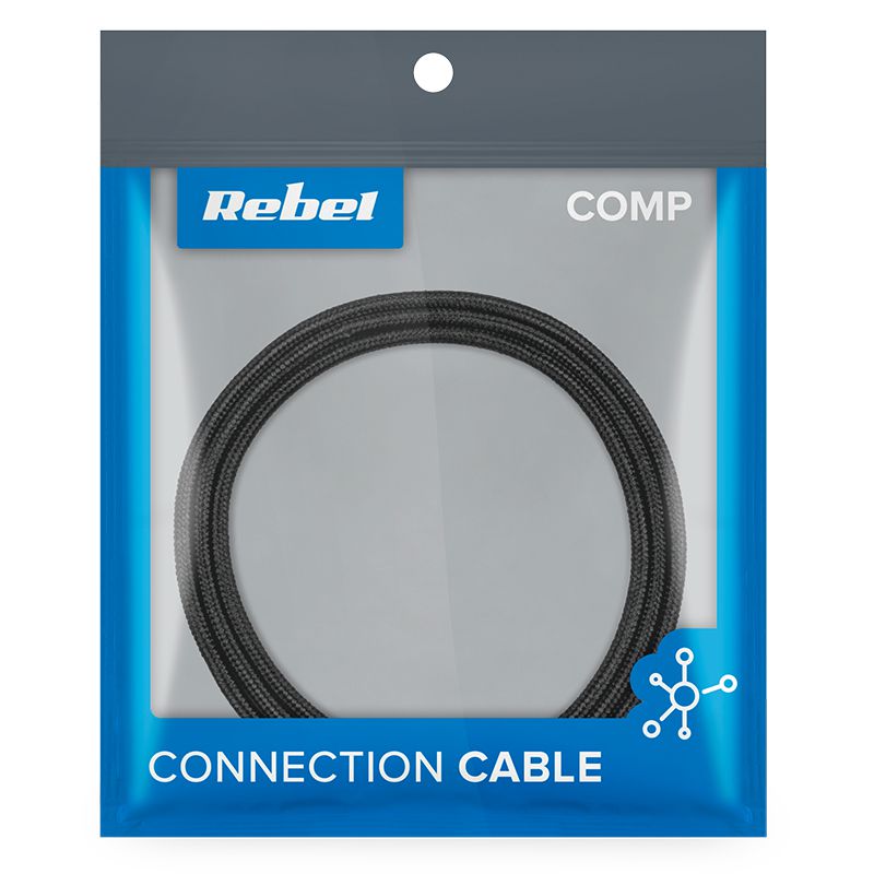 Cablu usb - usb tip c rebel 100 cm negru