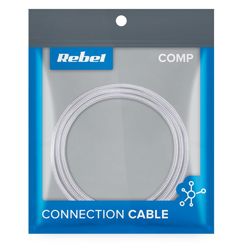 Cablu usb - usb tip c rebel 100 cm alb