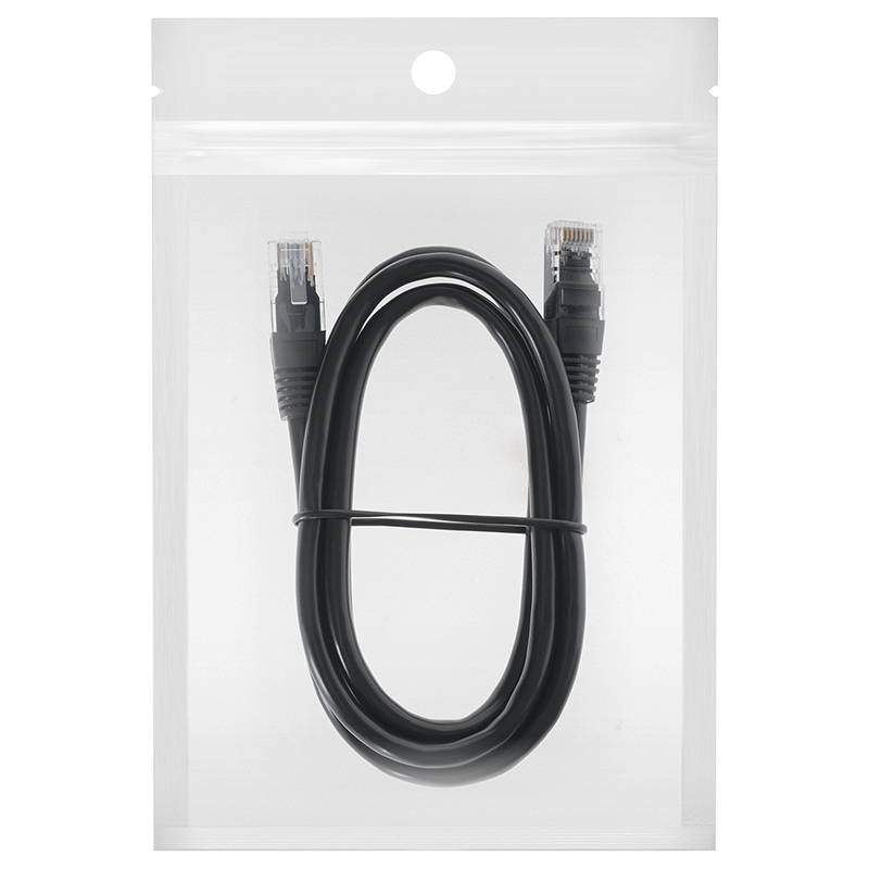 Cablu patchcord utp cat6 1m negru rebel