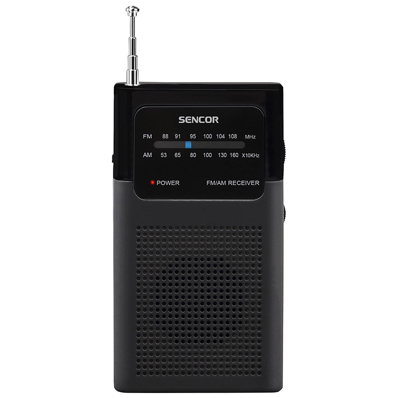 Mini radio portabil negru sencor