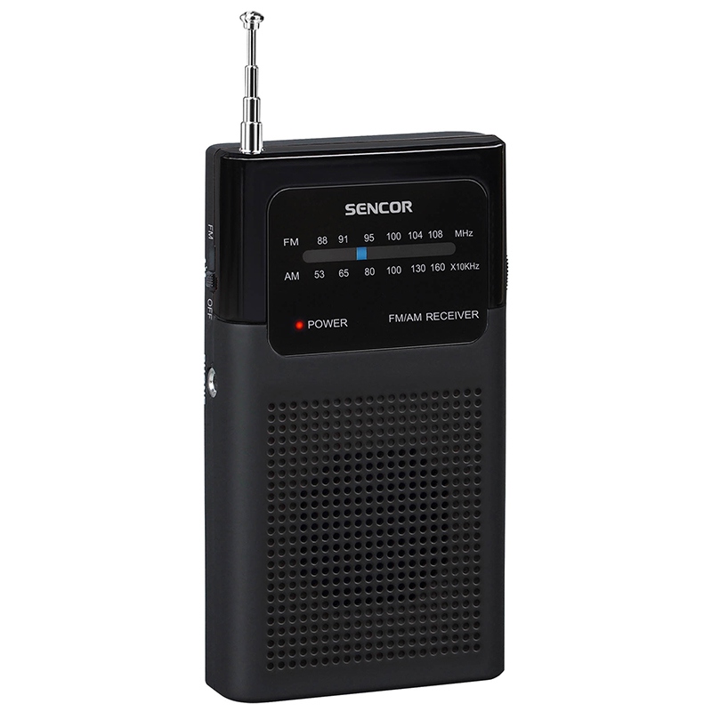 Mini radio portabil negru sencor