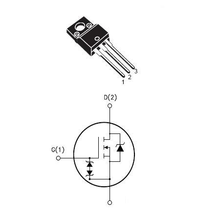 Tranzistor mos canal n 400v 9a 0.49 ohm