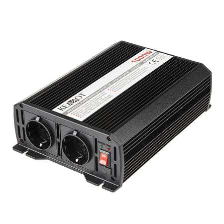 Invertor auto 12V - 230V, 1000W, 2 iesiri, Rebel